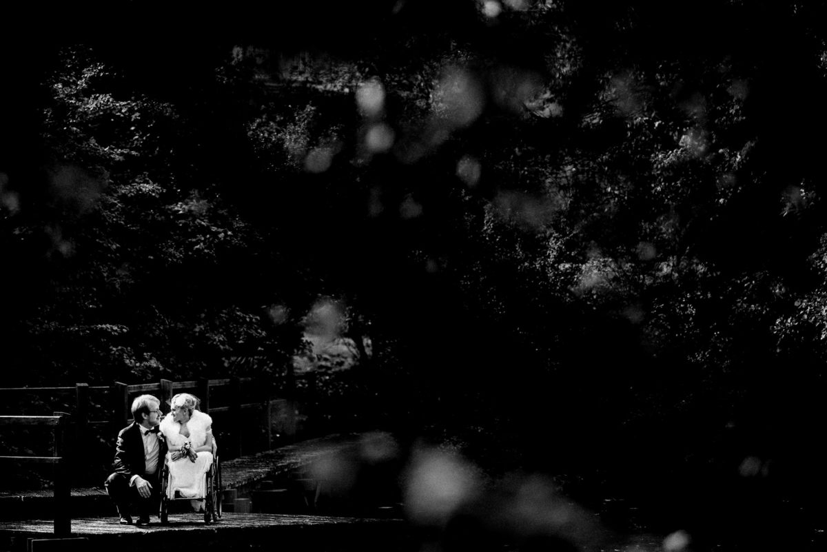 Bäume,Ehepaar,Brücke,zu zweit,Liebe,Hochzeitsshooting