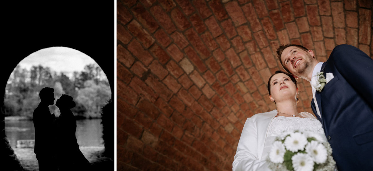 Steintunnel,Silhouetten,Main,Fotoshooting,Wedding