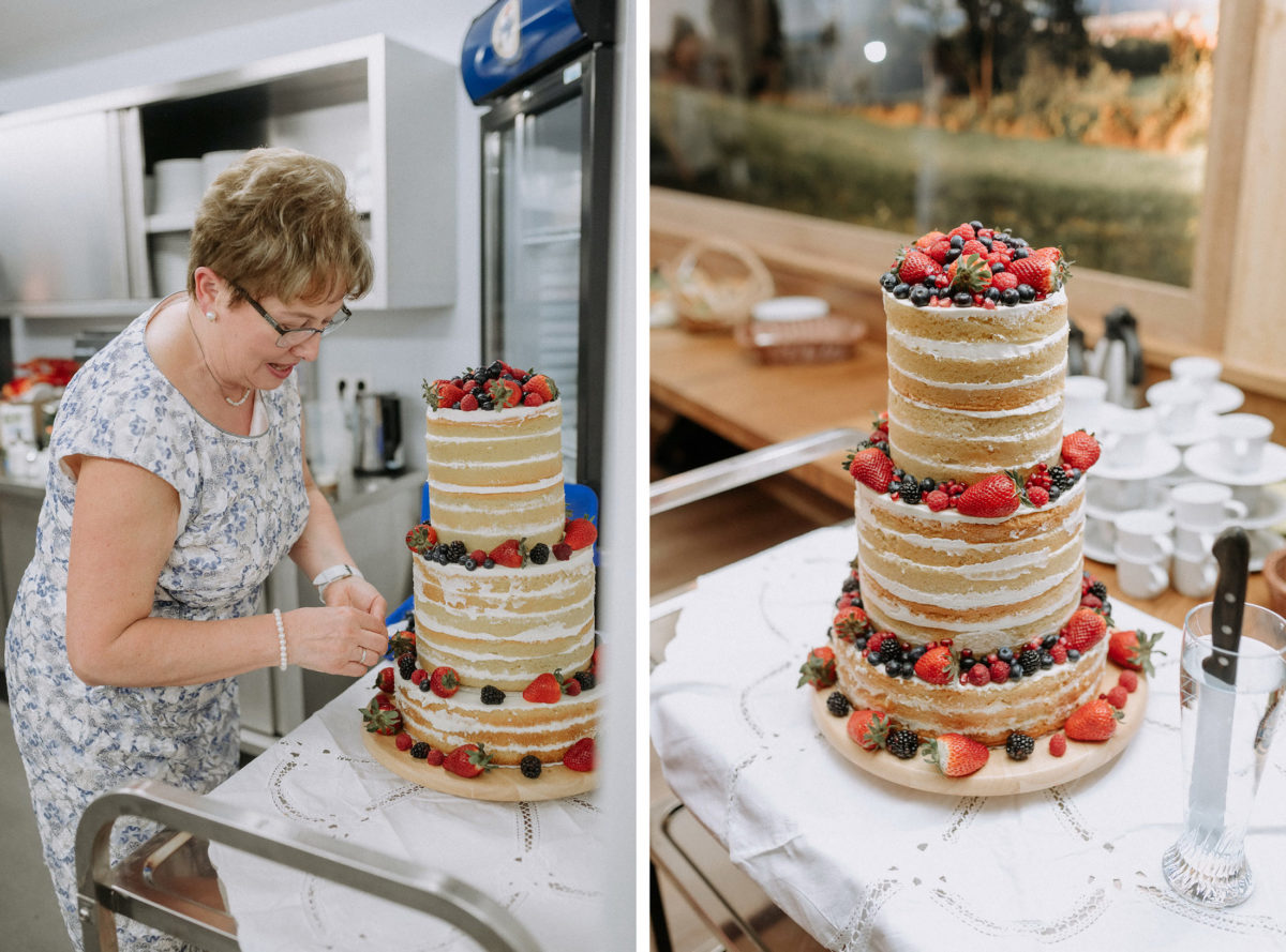 Hochzeitstorte,Früchte,dreistöckig