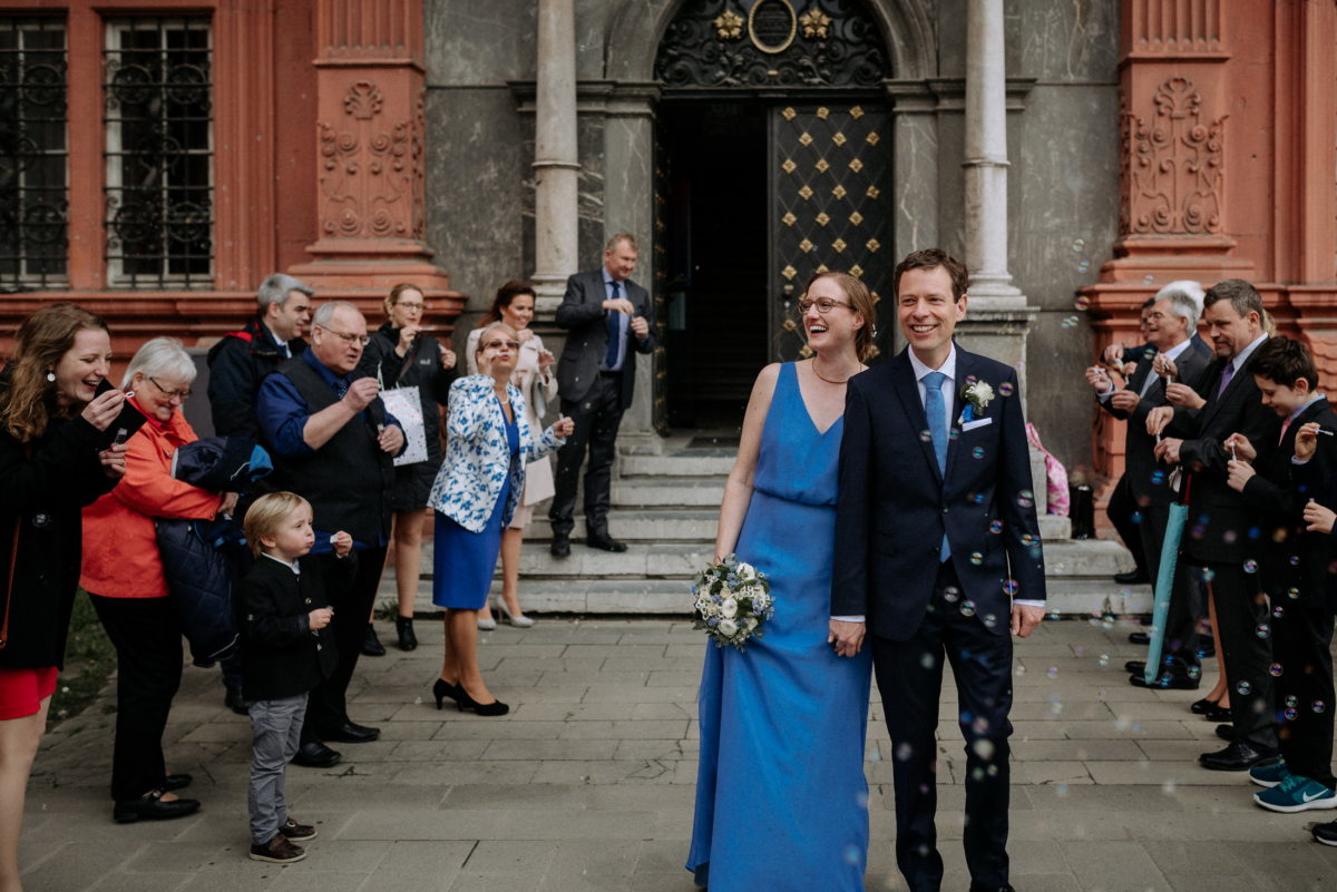 Hochzeitspaar Empfang,Seifenblasen,Fotos