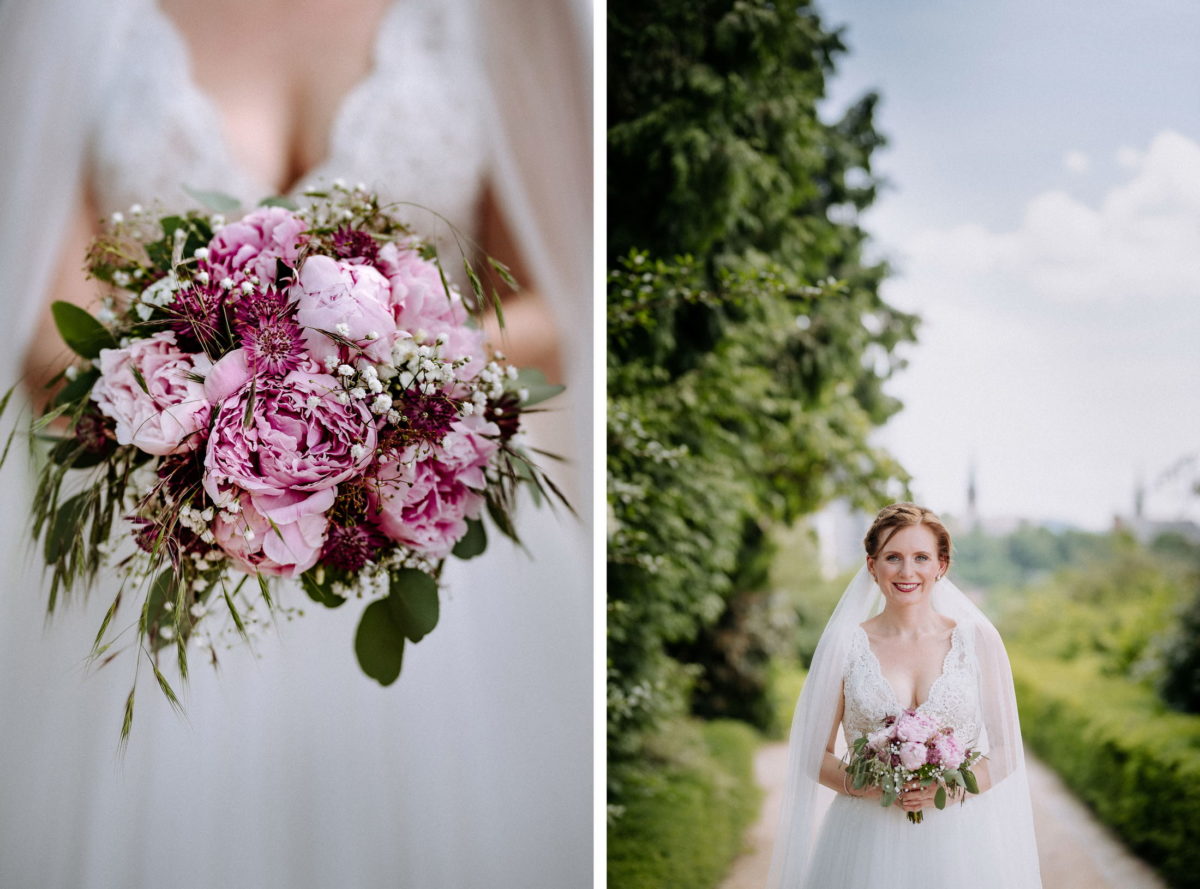 Brautstrauß,Rosen,Brautkleid,Schleier