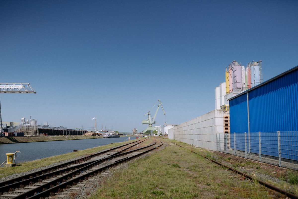 Aschaffenburger Hafen,Bahngleisen,Main,Industriegebiet